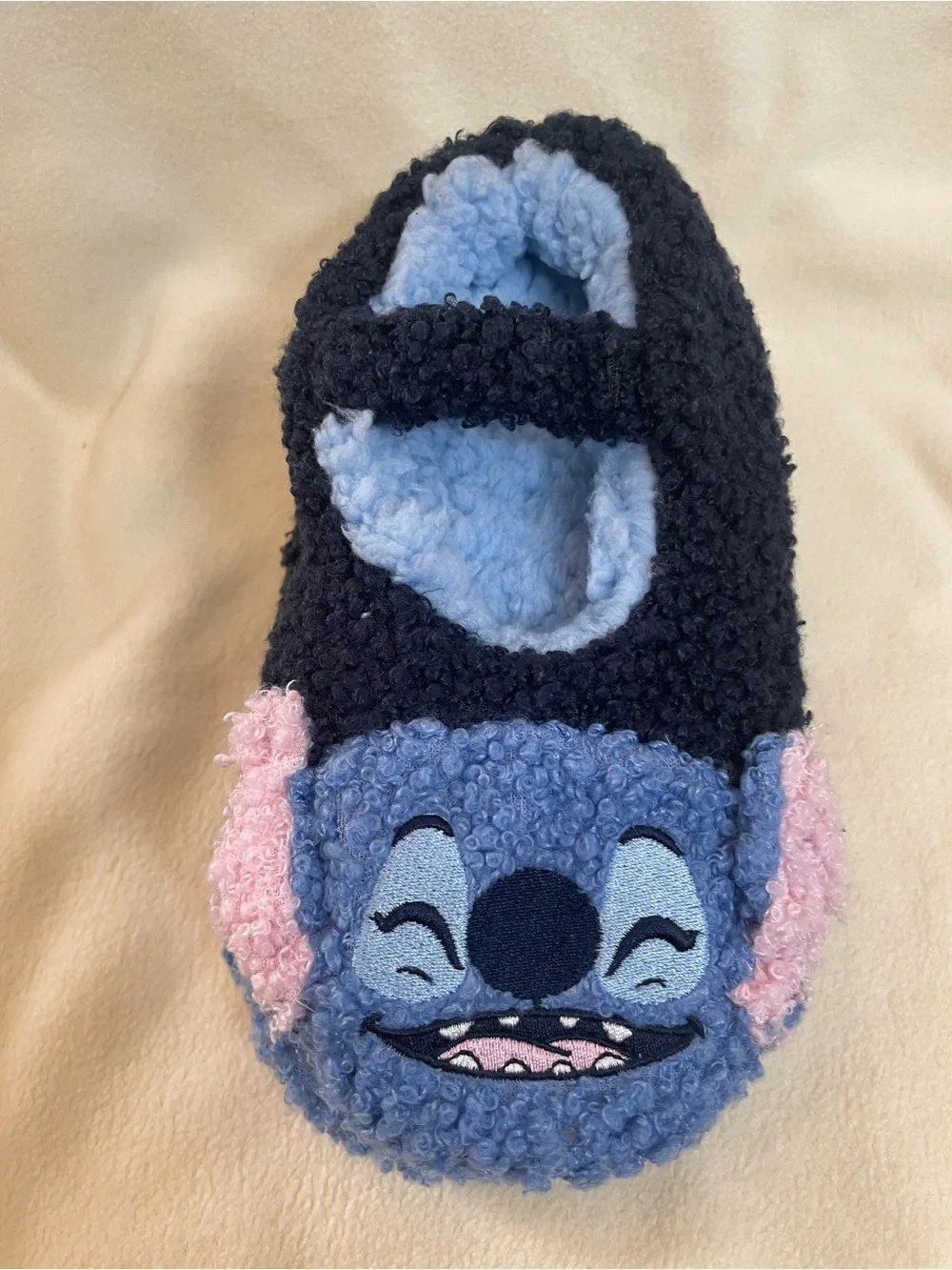 Disney  kids  Stitch Mary Jane  Slippers Socks Size 13-4   (M-L)